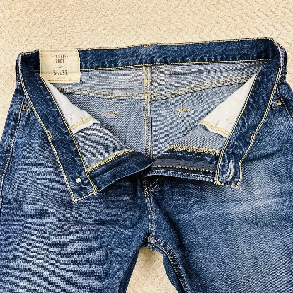 Hollister Jeans THE BOOT Men's 34 X 32 (35x32 Actual) Bootcut Western Preppy Y2K